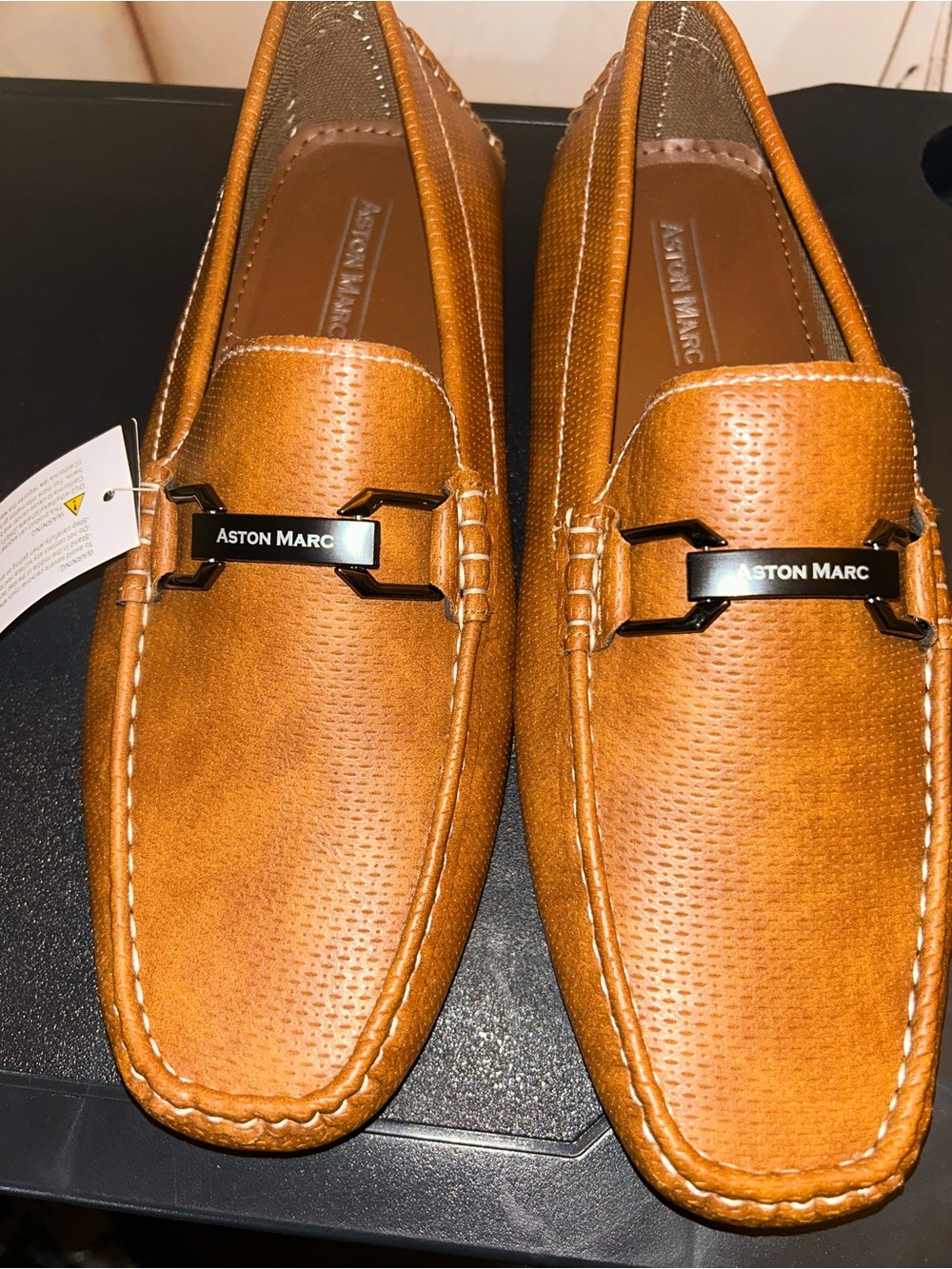 Men's Cognac Slip-On Loafers